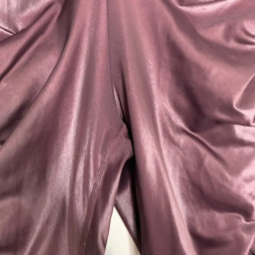Alo yoga High-Waist Cinched Legging Oxblood Shine Purple Womens Large